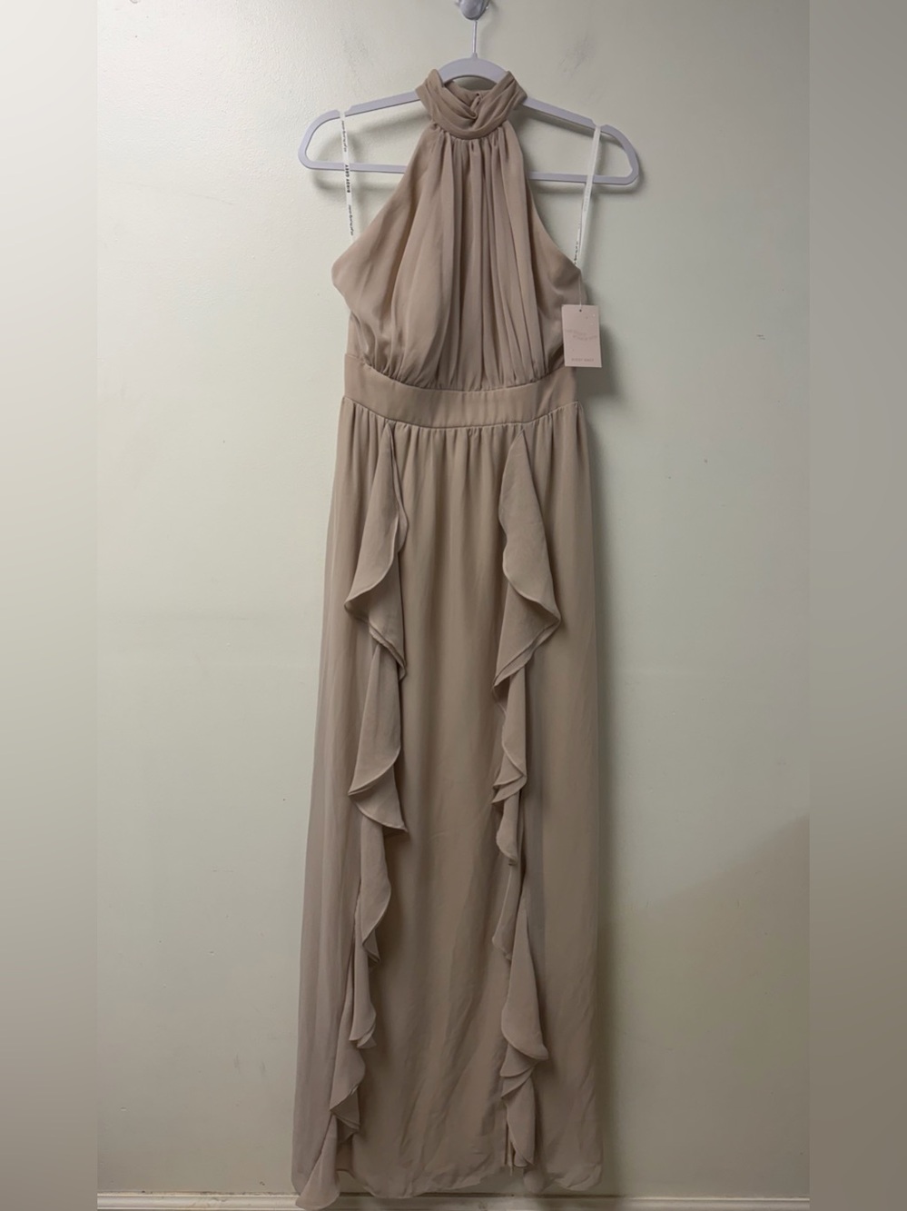Birdy Grey NWT Joyce Chiffon in Neutral Champagne Size Medium